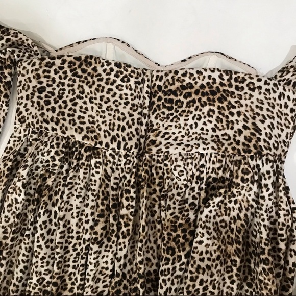Skyler and Madison size small Off shoulder Animal print dress Festival summer - Picture 6 of 10